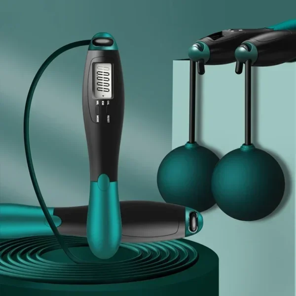 Adjustable Cordless Counting Jump Rope – PVC Steel Skipping Rope for Fitness, Gym, and Home Training